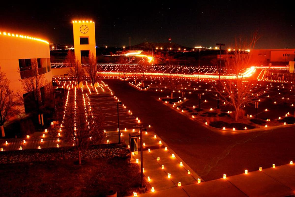 San Juan College Luminarias on Main Campus